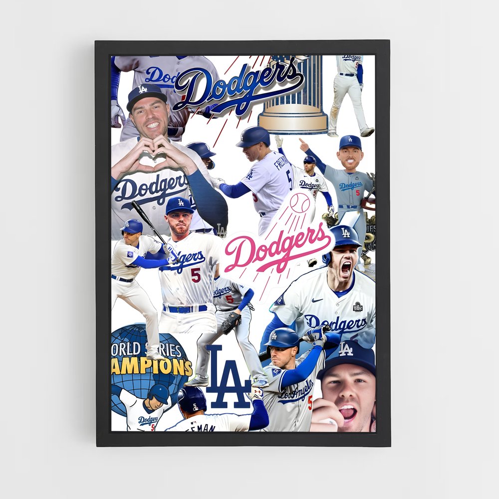 Poster Team Spirit Dodgers – affiche Baseball (vue 2)